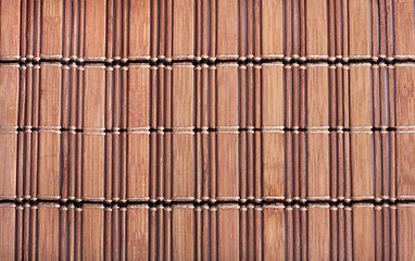 Image showing Texture of bamboo mat