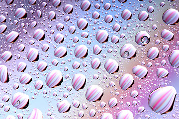 Image showing Colorful water drops