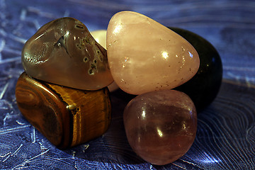 Image showing Stones on a blue background