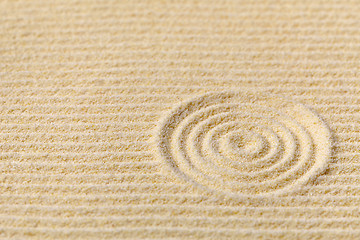 Image showing Abstract composition - Japanese zen garden with circles