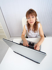 Image showing Woman was caught watching pornographic sites at work