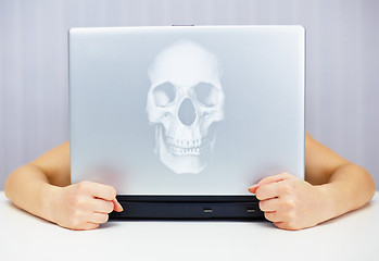 Image showing Deadly laptop connected to Internet