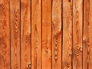 Image showing Texture of a brown wooden fence