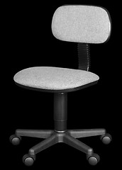 Image showing Office chair isolated on black