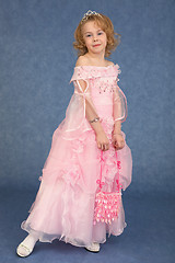 Image showing Beautiful little girl in pink dress