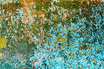 Image showing Grunge wall with several layers of paint