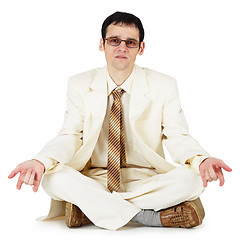 Image showing Cool guy in white suit