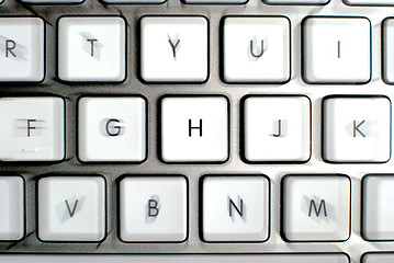 Image showing Modern aluminum keyboard