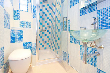 Image showing Blue lavatory 2