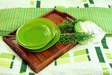 Image showing Green plate