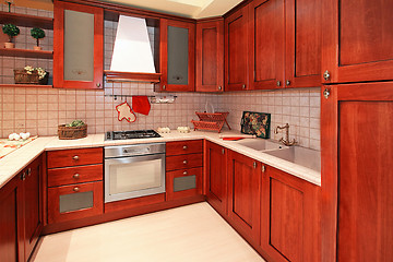 Image showing Country kitchen counter