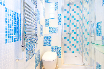 Image showing Blue lavatory