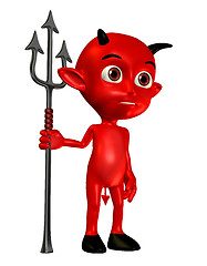 Image showing little devil with a trident