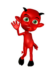 Image showing waving little devil