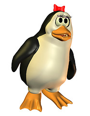 Image showing friendly penguin girl
