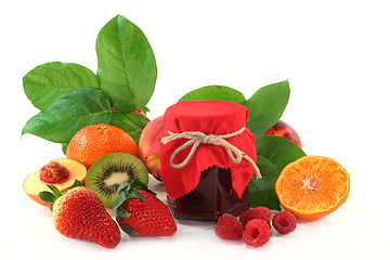 Image showing Mixed fruit jam