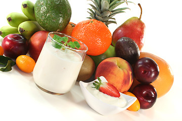 Image showing Fruit yogurt