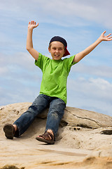 Image showing Extroverted Boy