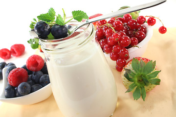 Image showing Fruit yogurt