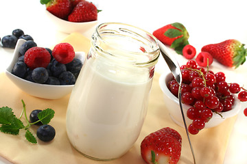 Image showing Fruit yogurt