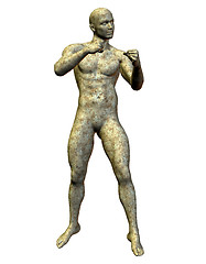 Image showing Boxer statue made of stone