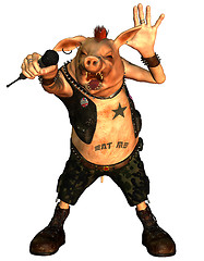 Image showing Punk Pig