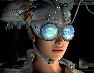 Image showing post-apocalyptic young woman