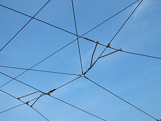 Image showing Tram wires