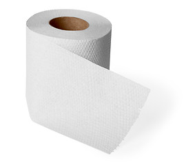 Image showing Roll toilet paper on white background