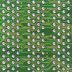 Image showing Circuit board electronic green square pattern