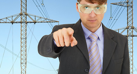 Image showing Safety engineer in electrical networks