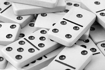 Image showing Old gray dominoes close up