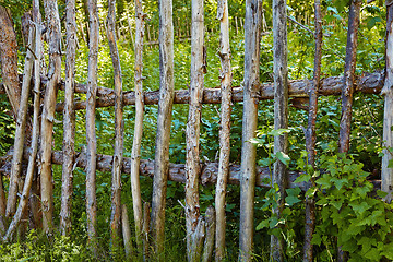 Image showing Old primitive village fence