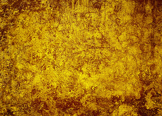 Image showing Vintage soiled grunge yellowy-brown background