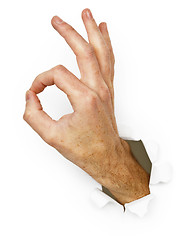 Image showing Hand with gesture - Ok