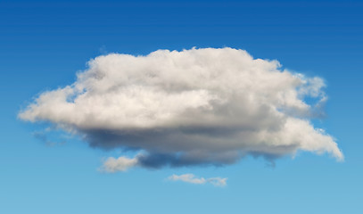 Image showing One cumulus cloud in sky