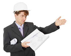 Image showing Engineer - builder shows direction