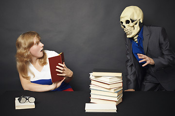 Image showing Night reading of terrible books