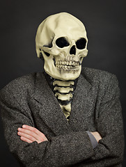 Image showing Portrait of person in skeleton mask