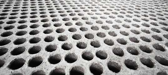 Image showing Old rusty metal grate