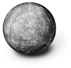 Image showing Perfectly round ball shaped stone on white