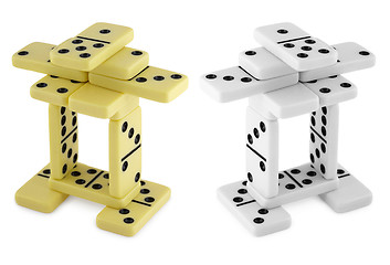 Image showing Figures made of dominoes