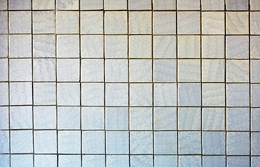 Image showing Wall covered with old tile - background