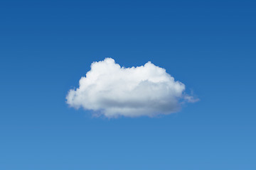 Image showing One cloud among blue sky