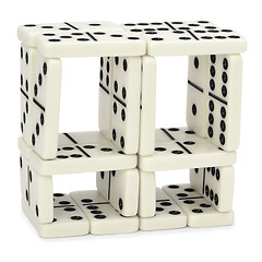 Image showing Figure from dominoes on white background