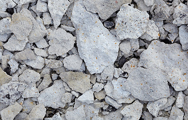 Image showing Concrete rubble - remains of destroyed wall