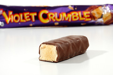 Image showing Violet Crumble chocolate bar