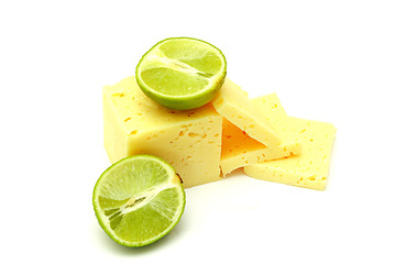 Image showing Slices cheese with laime