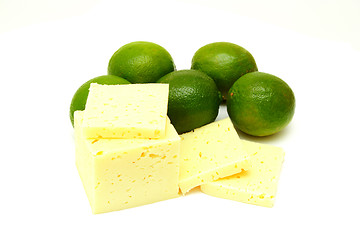 Image showing Slices cheese with laime