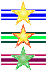 Image showing Vector star set